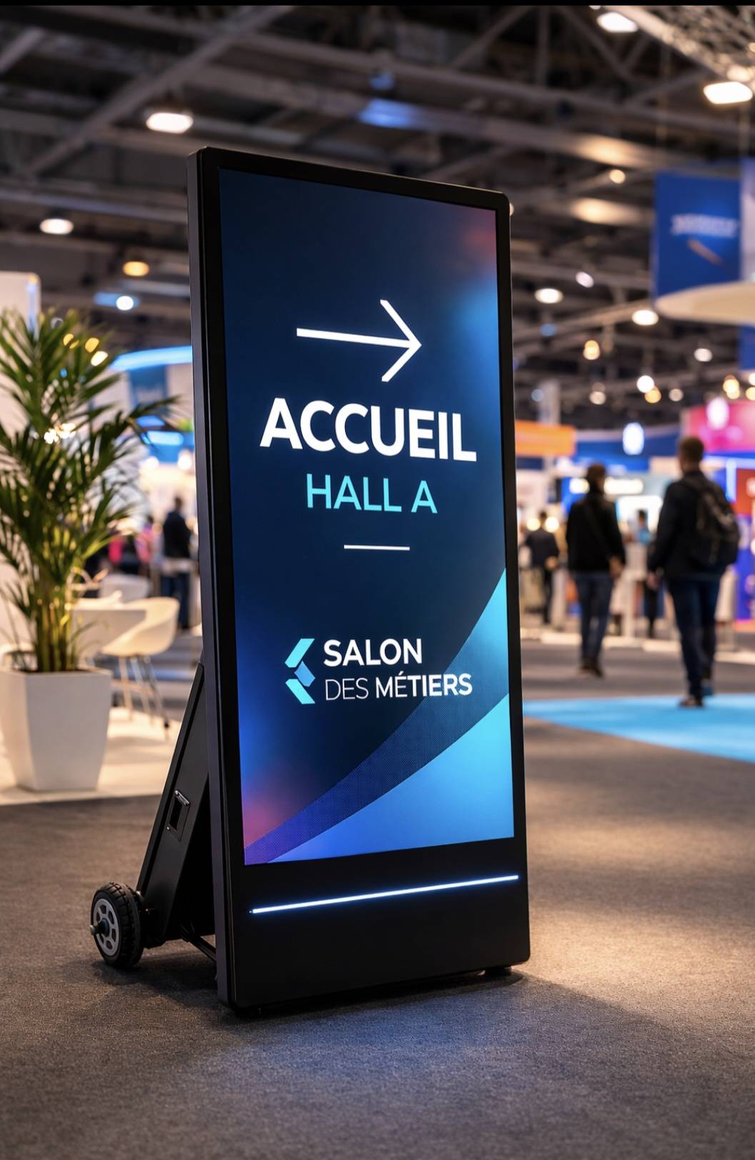 Location de totem vidéo mobile et autonome à Lyon